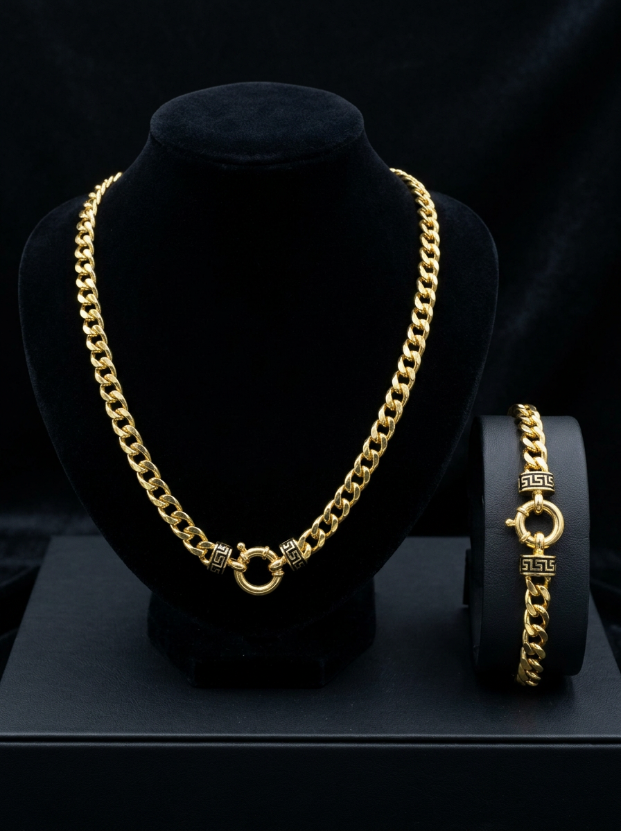 Greek Key Cuban Set